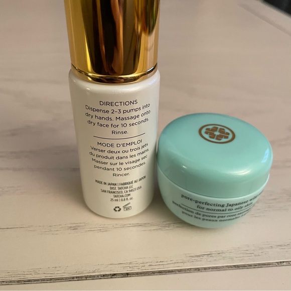 Tatcha Bundle - Pure One Step Camellia Cleansing Oil & Water Cream! Travel Size! - Picture 4 of 10
